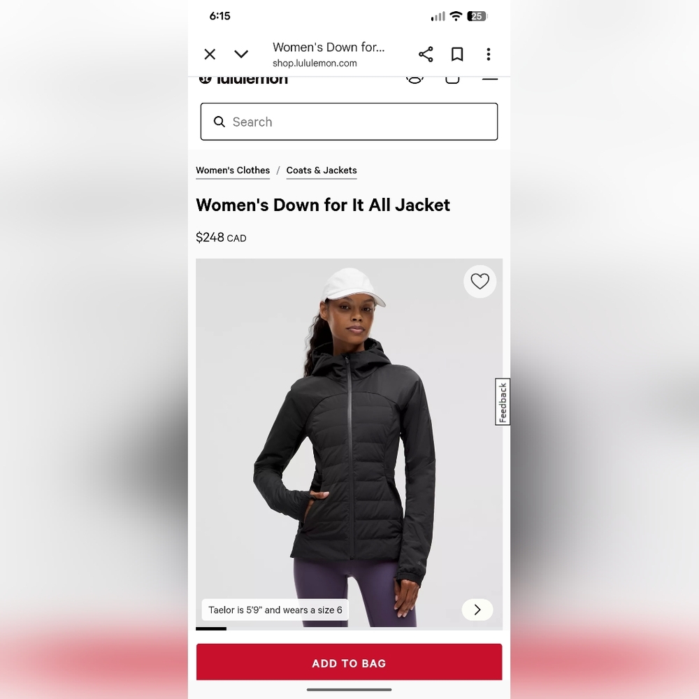 lululemon Down For it All Jacket